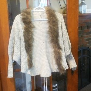 Faux fur sweater